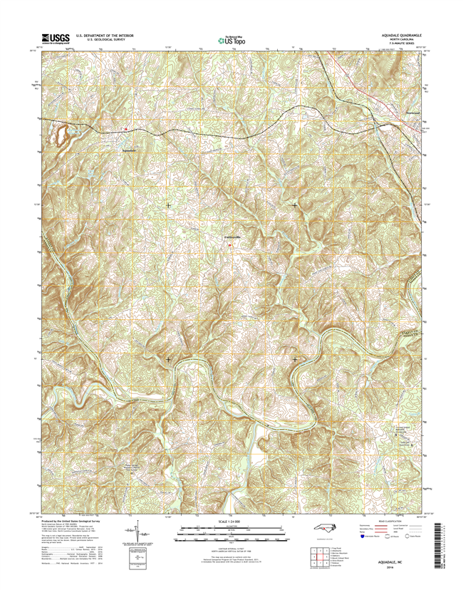 Aquadale North Carolina  - 24k Topo Map