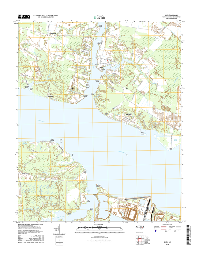 Bath North Carolina  - 24k Topo Map