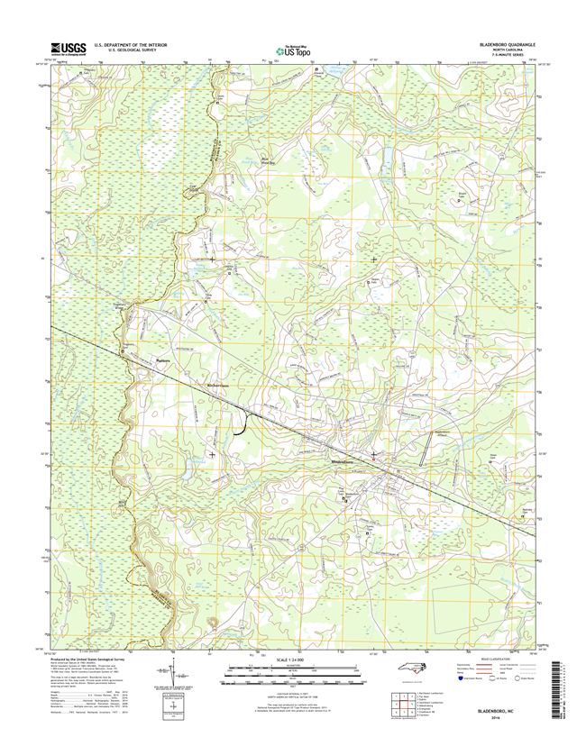 Bladenboro North Carolina  - 24k Topo Map