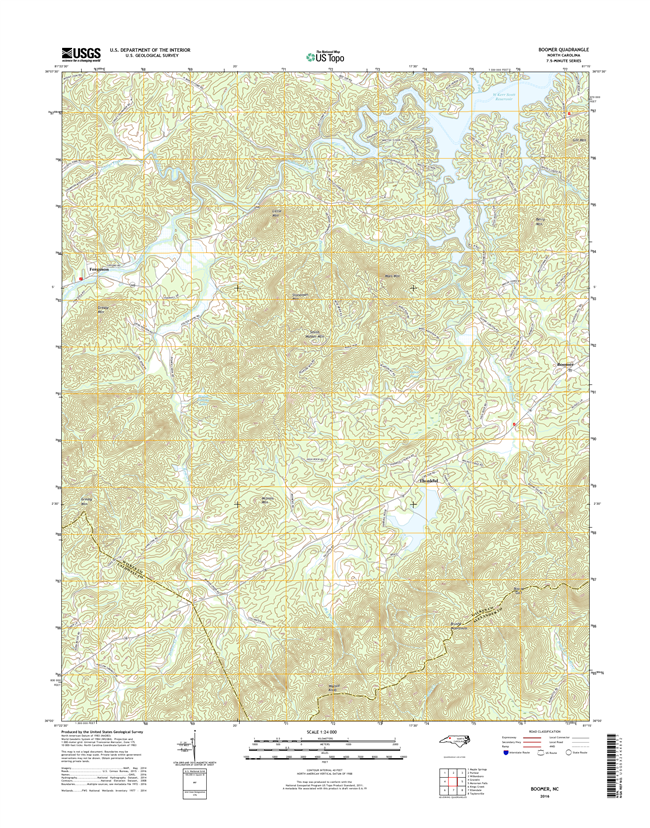 Boomer North Carolina  - 24k Topo Map