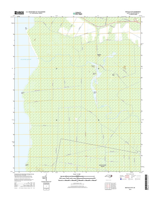 Buffalo City North Carolina  - 24k Topo Map