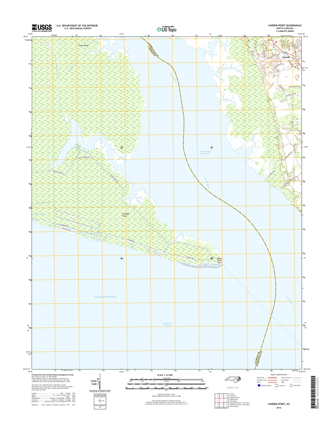 Camden Point North Carolina  - 24k Topo Map