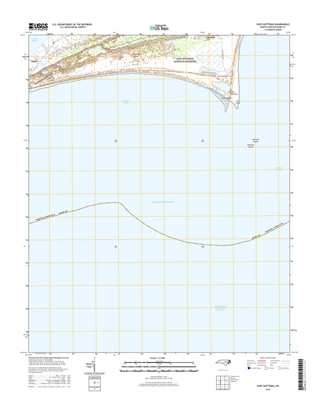 Cape Hatteras North Carolina  - 24k Topo Map