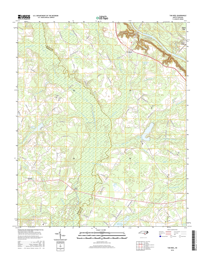 Tar Heel North Carolina  - 24k Topo Map