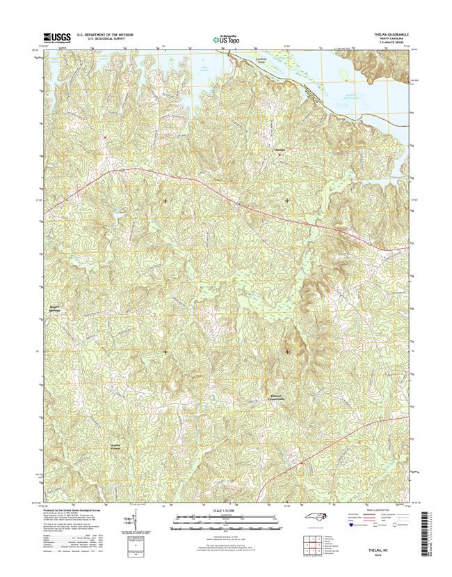 Thelma North Carolina  - 24k Topo Map