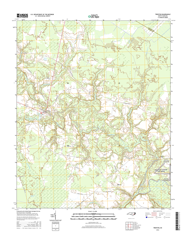 Trenton North Carolina  - 24k Topo Map