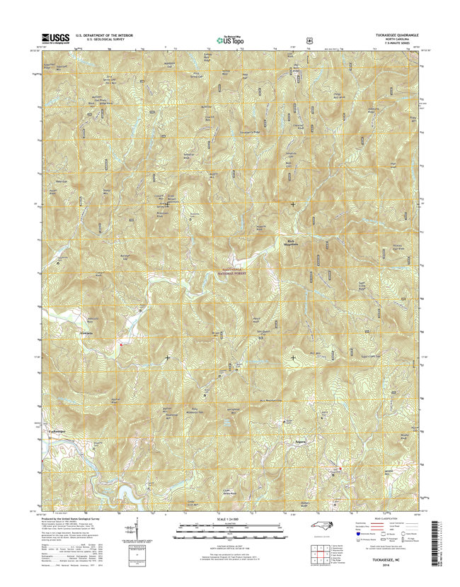 Tuckasegee North Carolina  - 24k Topo Map