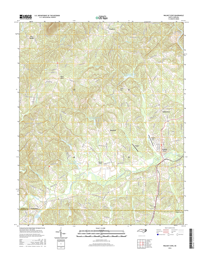 Walnut Cove North Carolina  - 24k Topo Map