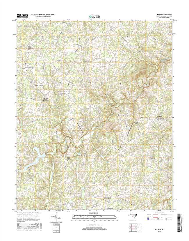 Watson North Carolina  - 24k Topo Map