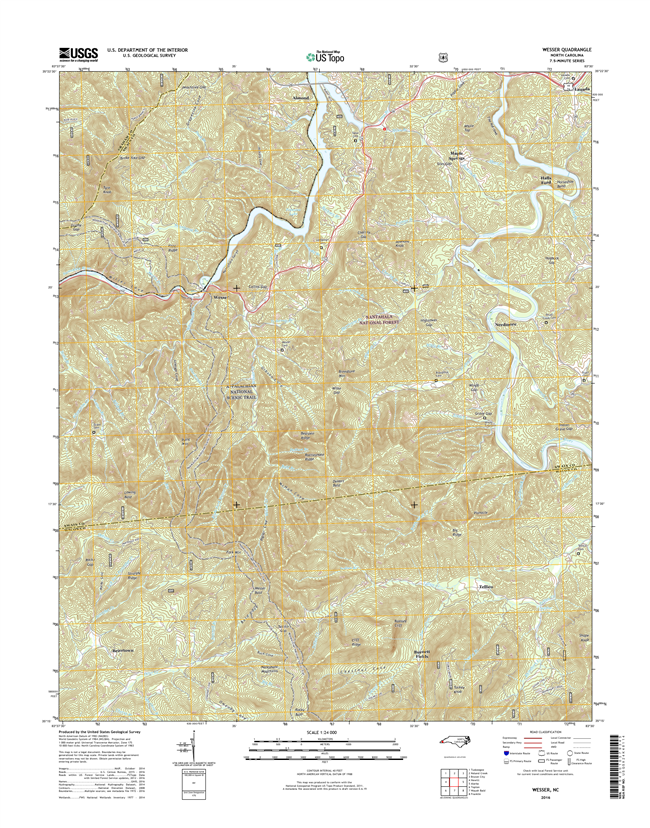 Wesser North Carolina  - 24k Topo Map