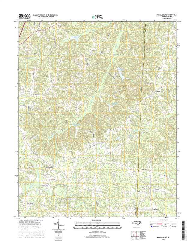 Williamsburg North Carolina  - 24k Topo Map