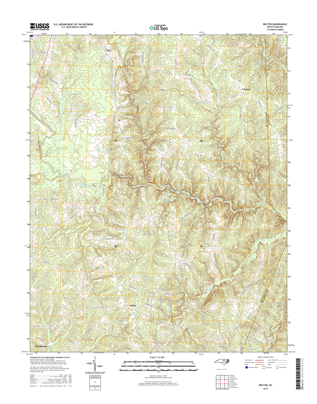 Wilton North Carolina  - 24k Topo Map