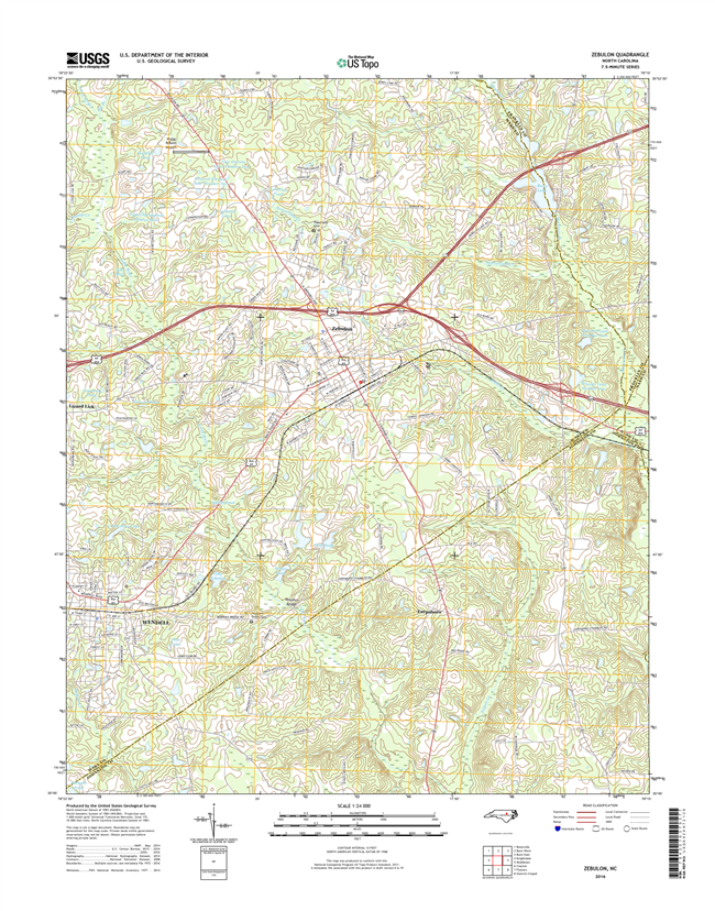 Zebulon North Carolina  - 24k Topo Map