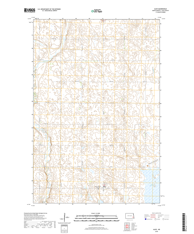 Alice North Dakota  - 24k Topo Map