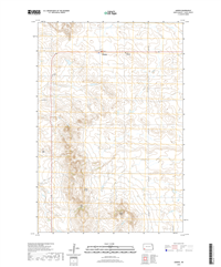 Amidon North Dakota  - 24k Topo Map