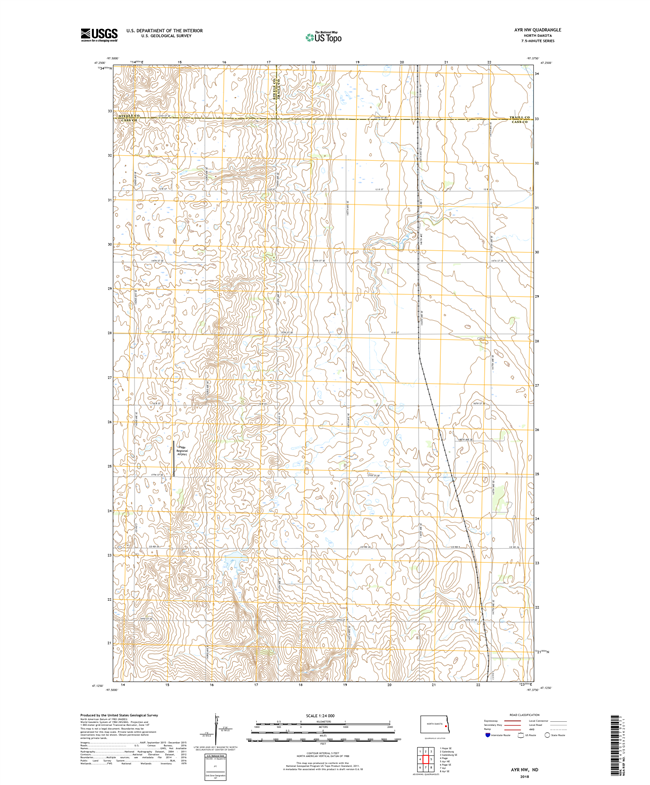 Ayr NW North Dakota  - 24k Topo Map