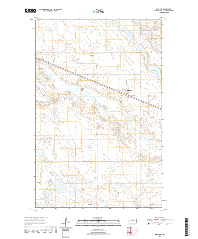 Balfour North Dakota  - 24k Topo Map