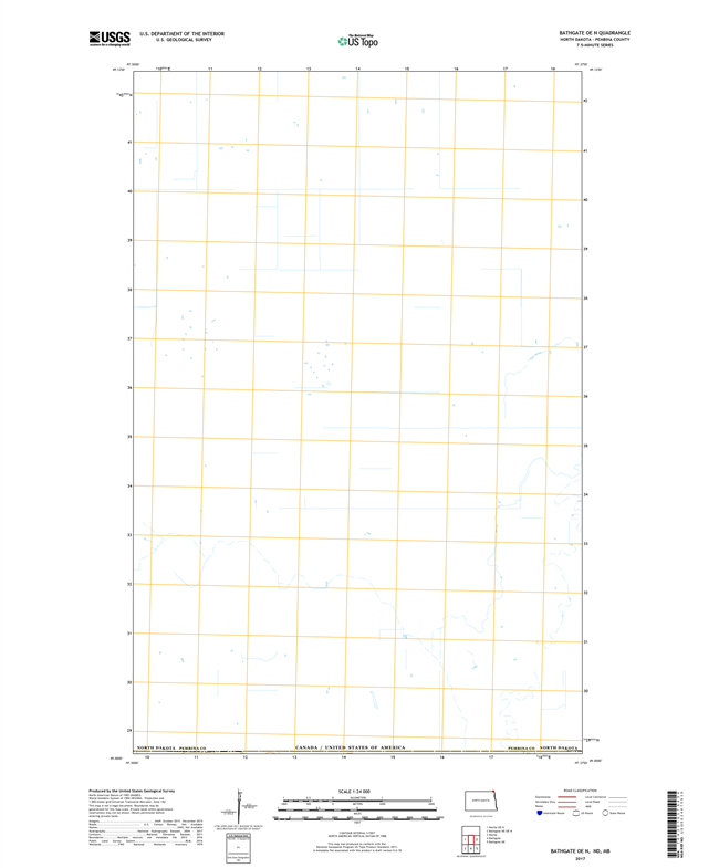 Bathgate OE N North Dakota  - 24k Topo Map