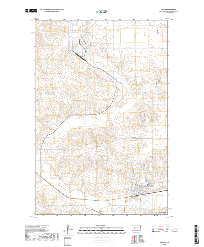 Beulah North Dakota  - 24k Topo Map