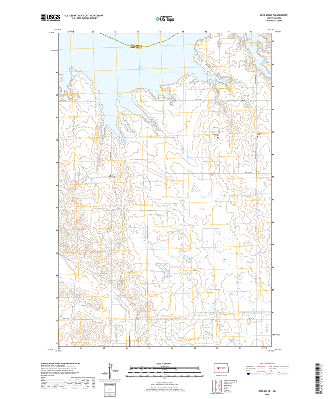 Beulah NE North Dakota  - 24k Topo Map