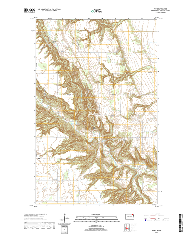 Vang North Dakota  - 24k Topo Map