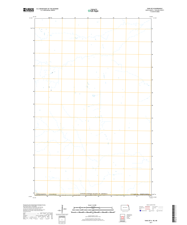 Vang OE N North Dakota  - 24k Topo Map