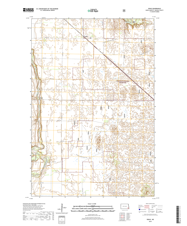 Venlo North Dakota  - 24k Topo Map