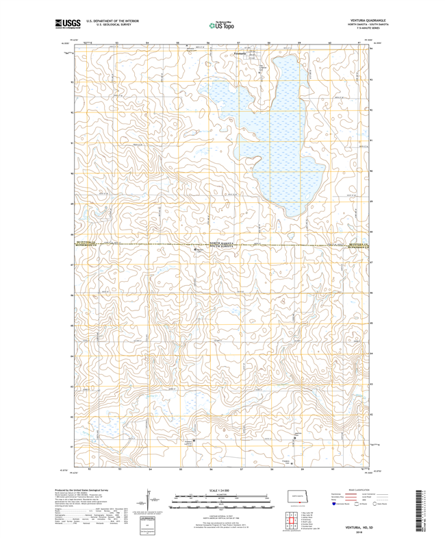 Venturia North Dakota - South Dakota - 24k Topo Map