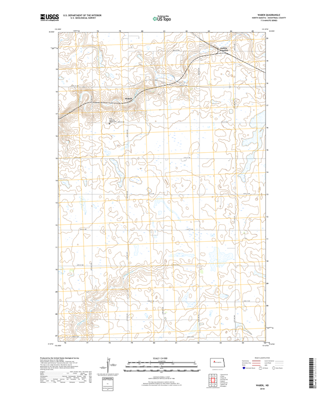 Wabek North Dakota  - 24k Topo Map