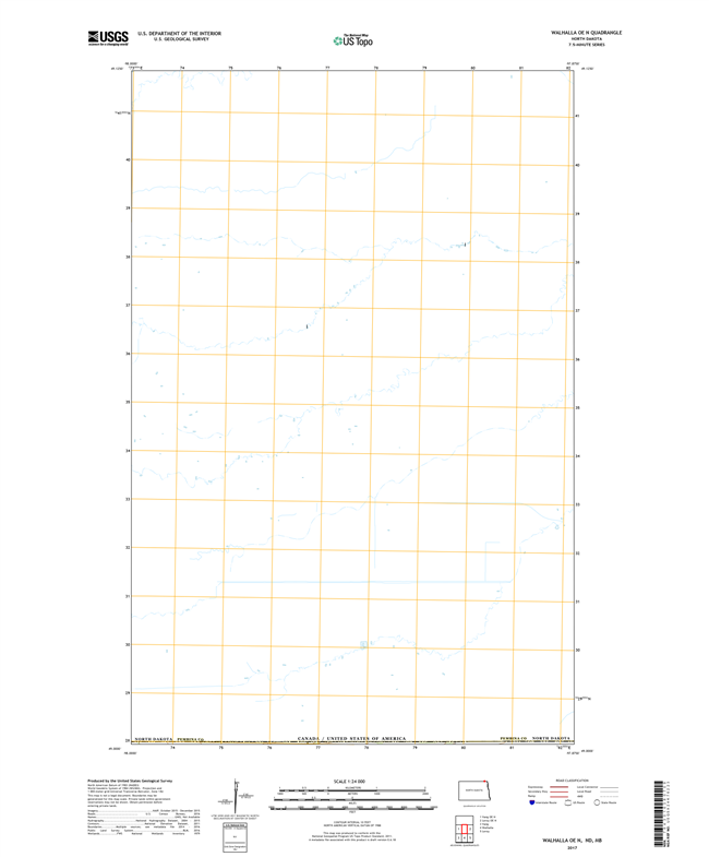 Walhalla OE N North Dakota  - 24k Topo Map