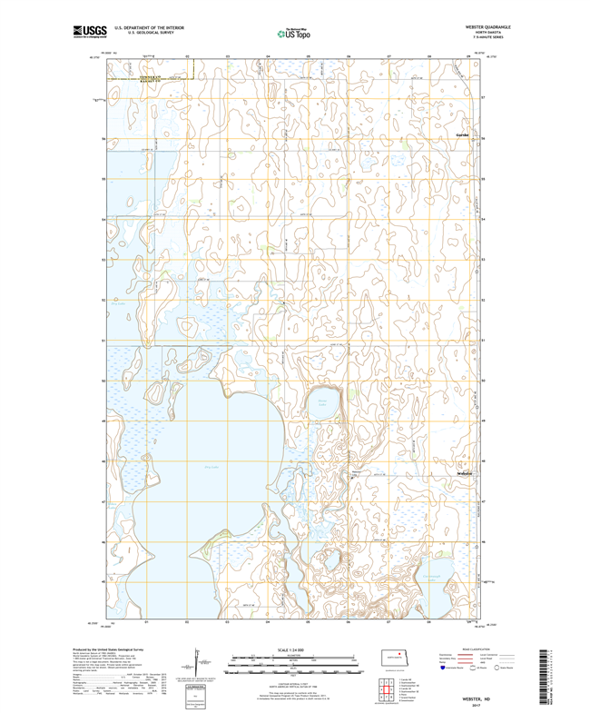 Webster North Dakota  - 24k Topo Map