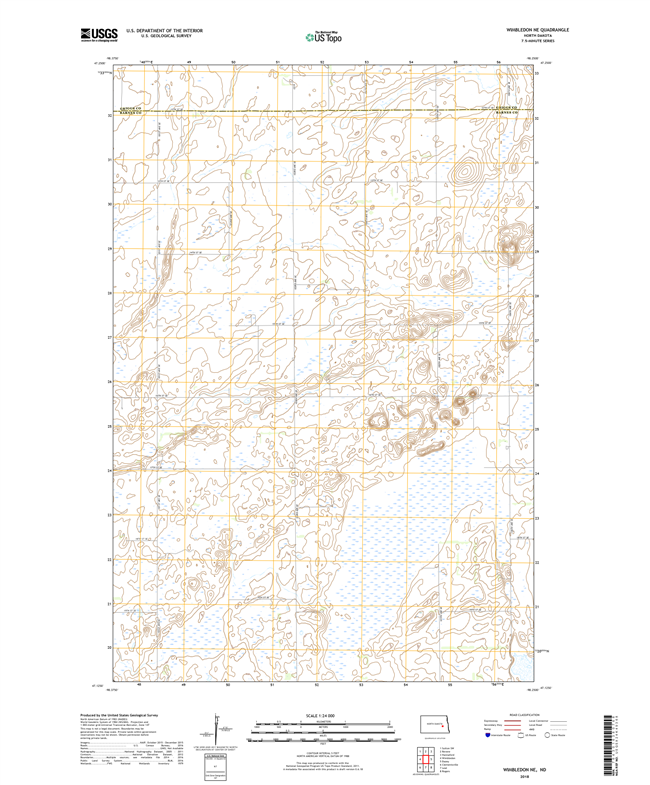 Wimbledon NE North Dakota  - 24k Topo Map