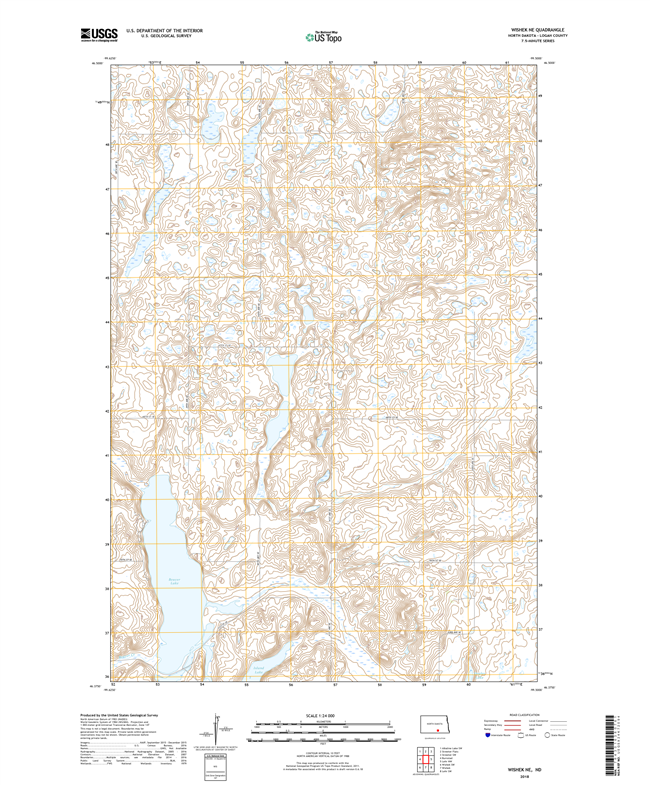 Wishek NE North Dakota  - 24k Topo Map