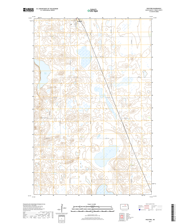 Wolford North Dakota  - 24k Topo Map