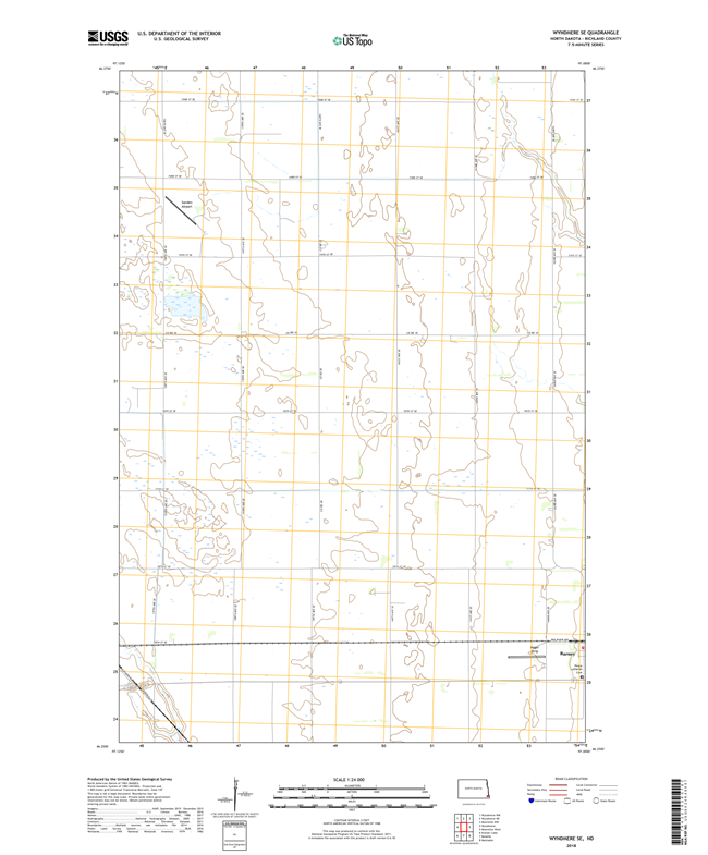 Wyndmere SE North Dakota  - 24k Topo Map