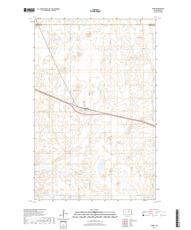 York North Dakota  - 24k Topo Map