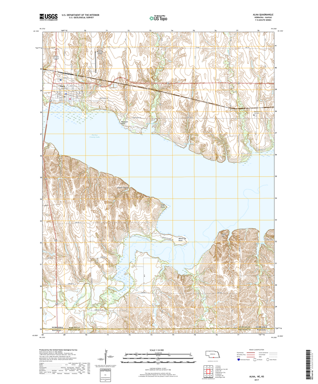 Alma SW - Nebraska - Kansas - 24k Topo Map