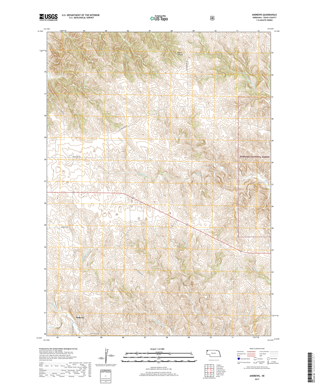 Angora - Nebraska - 24k Topo Map