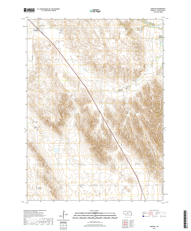 Anselmo NE - Nebraska - 24k Topo Map