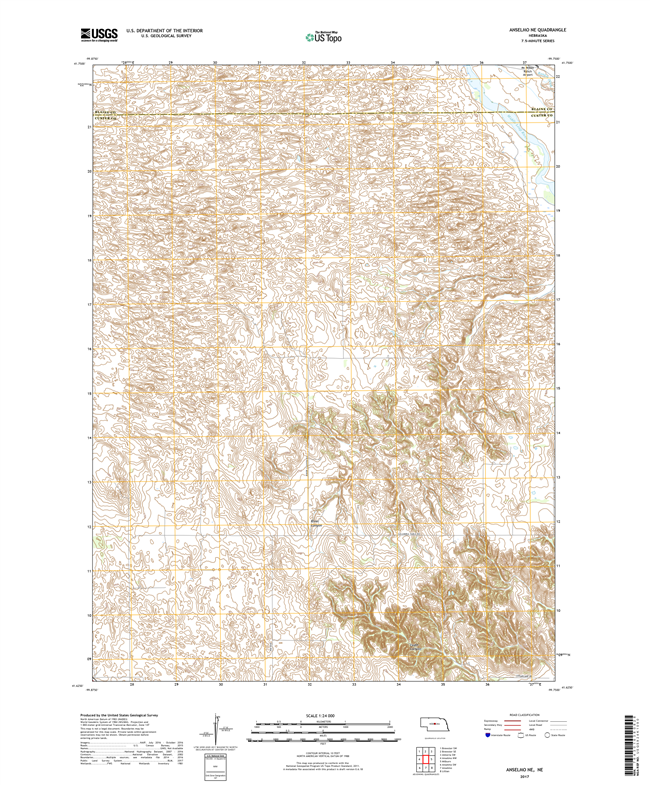 Anselmo NW - Nebraska - 24k Topo Map