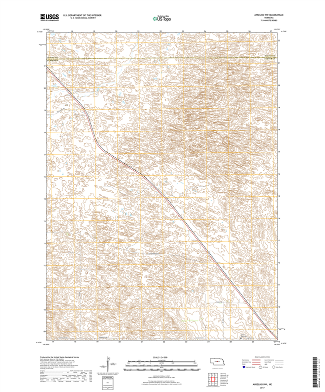 Anselmo SW - Nebraska - 24k Topo Map