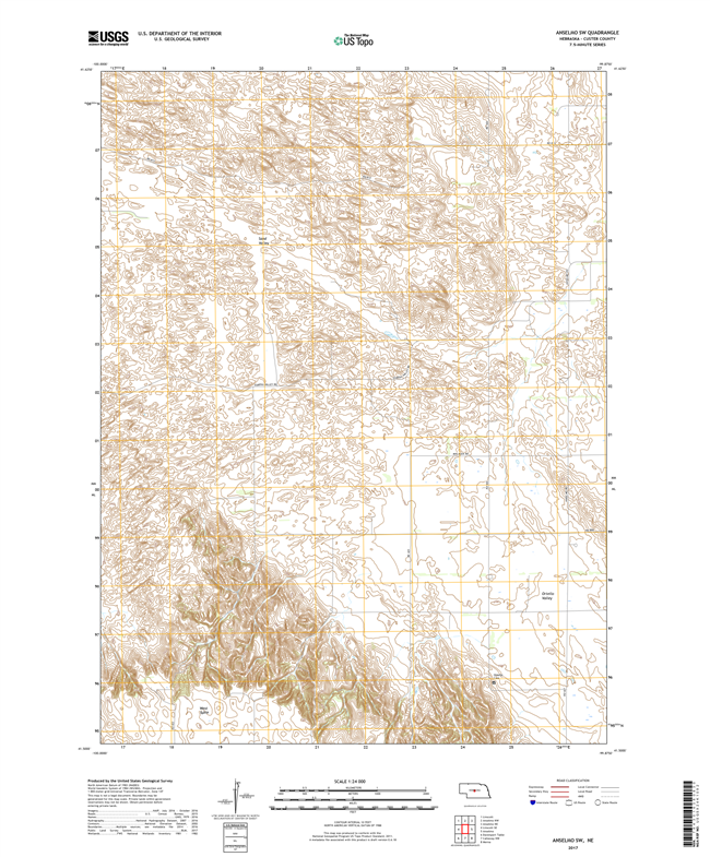 Ansley - Nebraska - 24k Topo Map