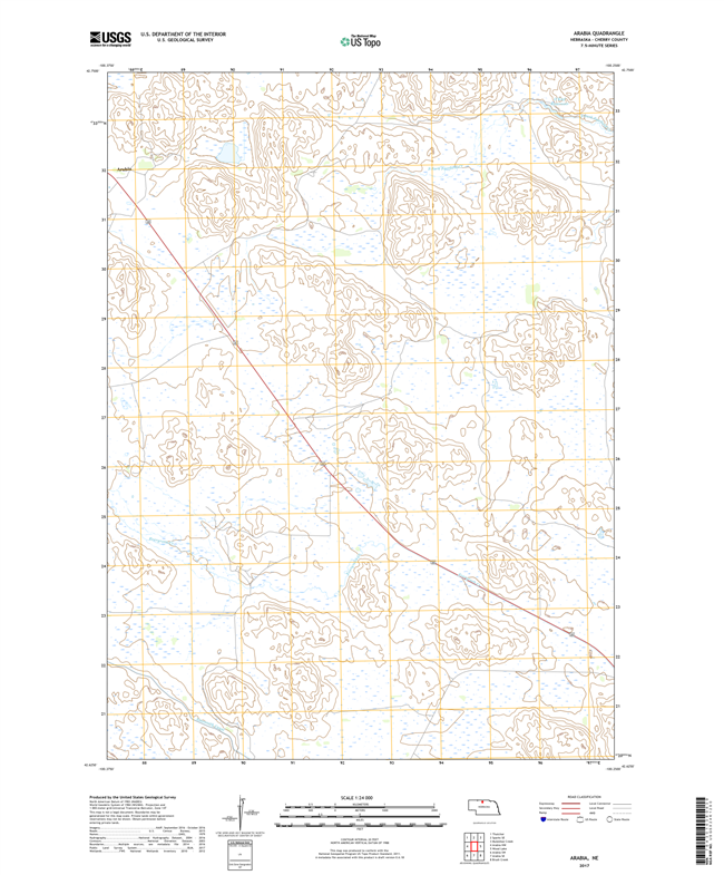 Arabia NW - Nebraska - 24k Topo Map