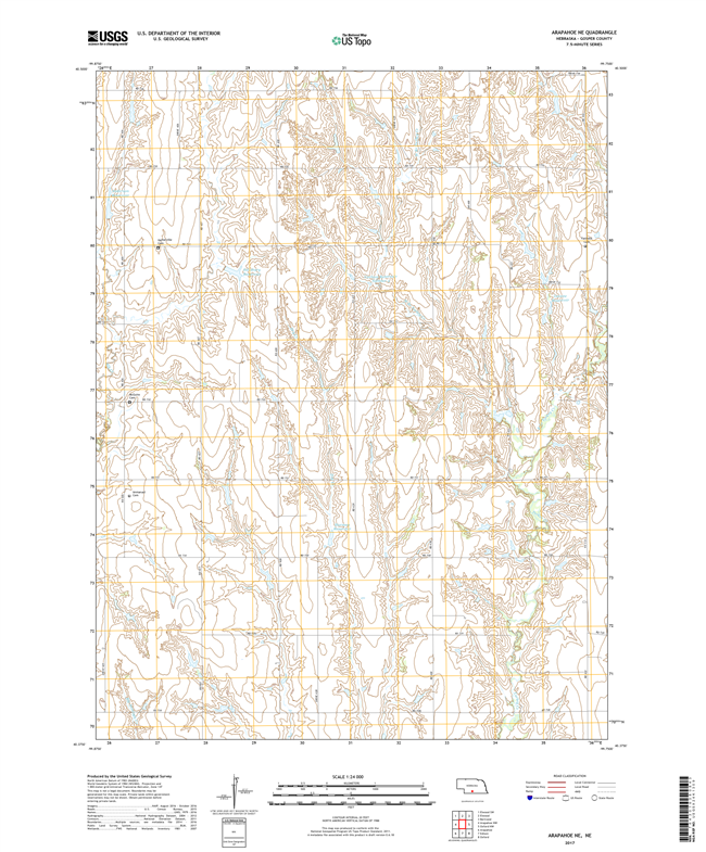 Arapahoe NW - Nebraska - 24k Topo Map