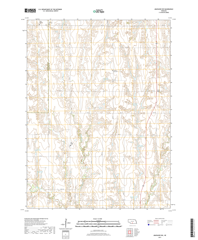 Arcadia East - Nebraska - 24k Topo Map