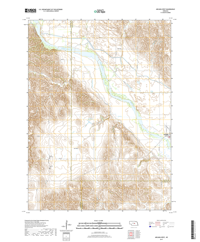 Archer - Nebraska - 24k Topo Map