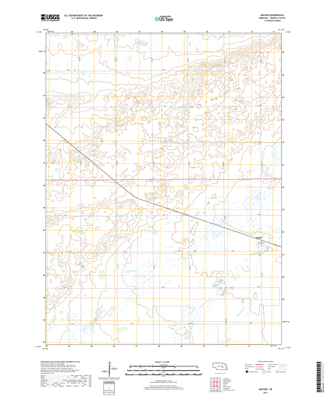 Argo Hill - Nebraska - 24k Topo Map