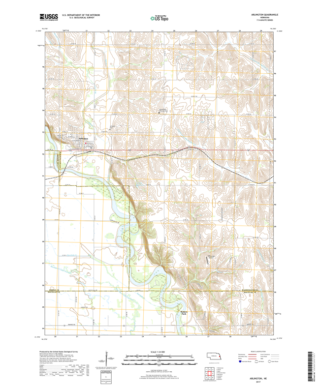 Arnold - Nebraska - 24k Topo Map