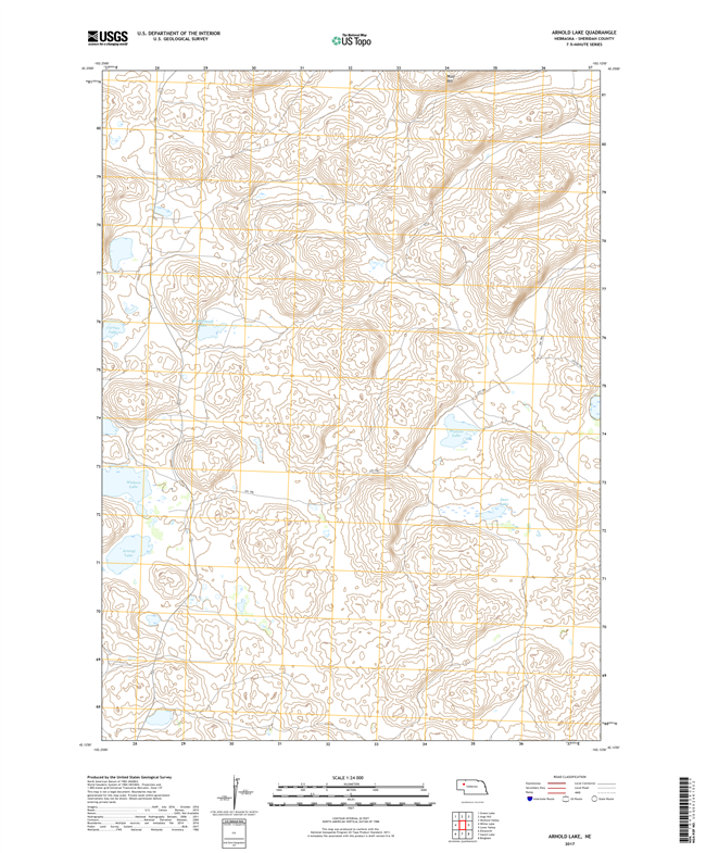 Arnold SW - Nebraska - 24k Topo Map