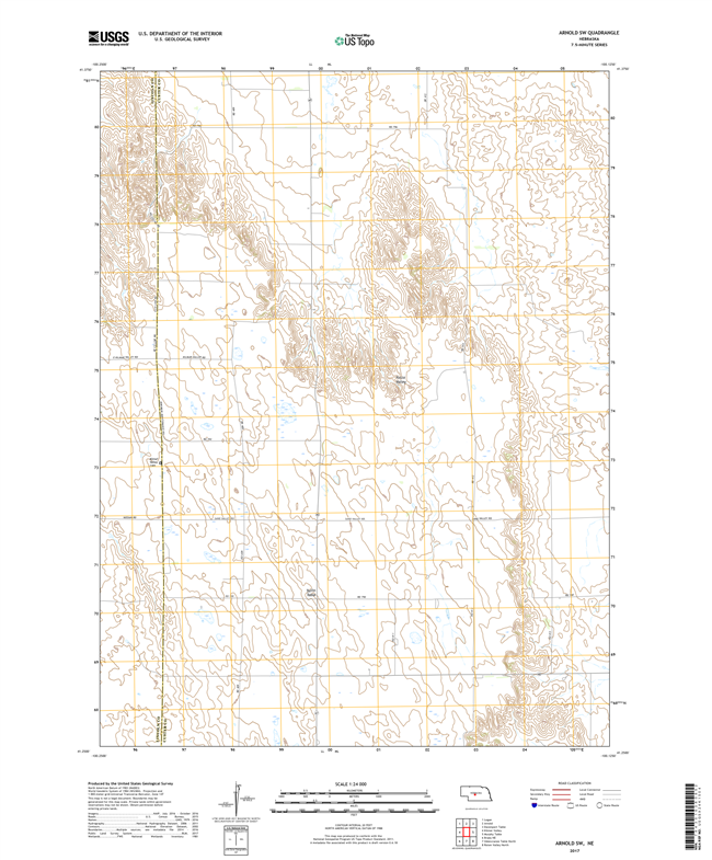Arrowhead Lake - Nebraska - 24k Topo Map